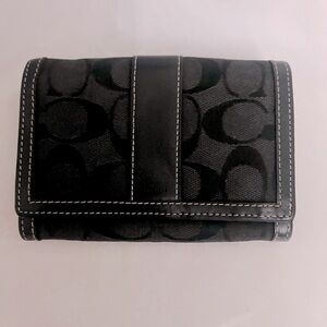 Coach Signature Black Wallet